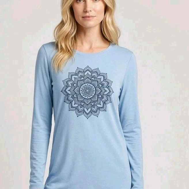 Coolibar Morada Everyday Long Sleeve T-Shirt Women Medium UPF 50+ Sun Protection