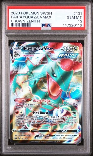 2023 Pokemon Crown Zenith Rayquaza VMAX 101/159 PSA 10
