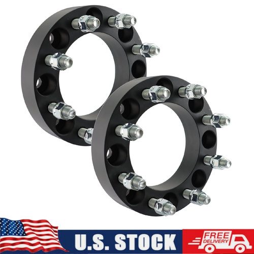 2x 1.5" Thick 8x6.5"(8x165.1mm) Wheel Adapter Spacer For Chevy 8Lug 14x1.5 Truck - Picture 1 of 4