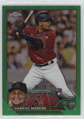 2023 Topps Chrome Green Refractor /99 Gabriel Moreno #189 Rookie RC 1q5k