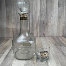 Vintage Jack Daniels Tribute To Tennessee Old no.7 Bottle Decanter with Glass