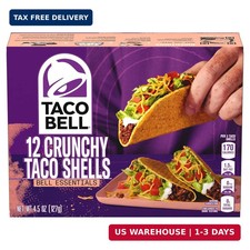 Taco Bell Crunchy Taco shells (4.5oz Boxes, Pack of 12)