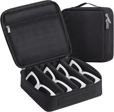 MoKo Sunglasses Organizer Case, Travel Glasses Case for Multiple Pairs, Adjustab