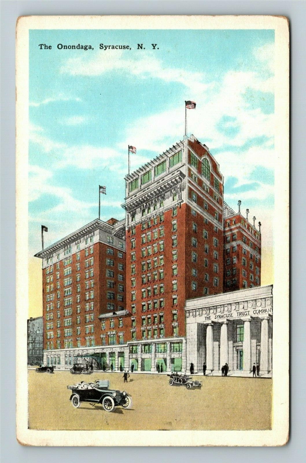 Syracuse New York, THE ONONDAGA, Exterior Area, Vintage Postcard