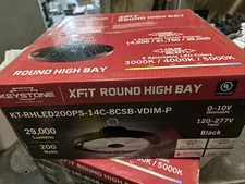 New Keystone KT-RHLED200PS-14C-8CSB-VDIM-P 200 Watts Black LED Light.    