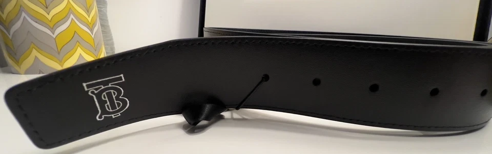 CINTURÓN BURBERRY GRIS 40 MM LONDON CHECK Foto 4 de 4