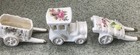 Enesco 1979 Floral Car White Porcelain With 2 Carts — photo 4