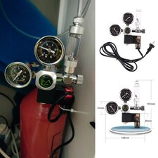 Aquarium Fish Tank 2 Gauge CO2 Pressure Regulator Bubble Counter Solenoid Valve