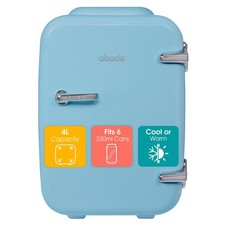 Abode Blue Mini Fridge 4L Table Top Cooler & Warmer For Drinks A4CLR201BL