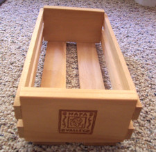 Napa Valley Wood Cassette Tape Crate 9.75" Long