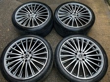 GENUINE W206 NEW SHAPE C CLASS TURBINE STAGGERED 19 ALLOY WHEELS + GOODYEARS