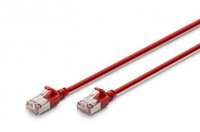 Digitus Cat 6A F-FTP Slim Patchkabel, 0,5M, Rot