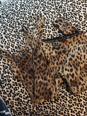 Dolce & Gabbana skims  XS Leopard Animal Print Knit Tank & Leggings 2-Piece Set