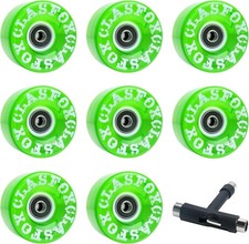 78A Indoor or Outdoor 65x35mm Quad Roller Skate Wheels with ABEC-9 Bearings 8 Pc