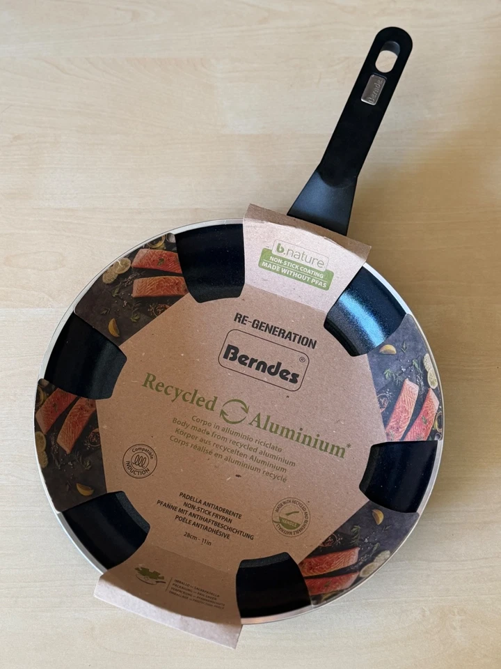 BERNDES RE-GENERATION Pfanne 28cm Recycled Aluminium Elektro Induktion PFAS-frei - Bild 1 von 2