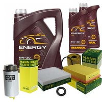Inspektionspaket 7L Mannol Energy 5W-30 FüR Ford Transit Kasten 2.4 Tdci RWD