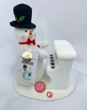 Hallmark Sing-Along Showman Snowman Piano Plush Sound Light Motion 2023