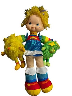 Rainbow Brite Lucky Spark Sprite Plush Hallmark 2005 Green Yellow + Doll 2016 ￼