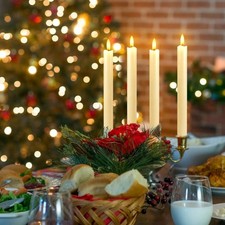 LED Flameless Taper Battery Operated Long Candles Lights Party Dinner Decor UK