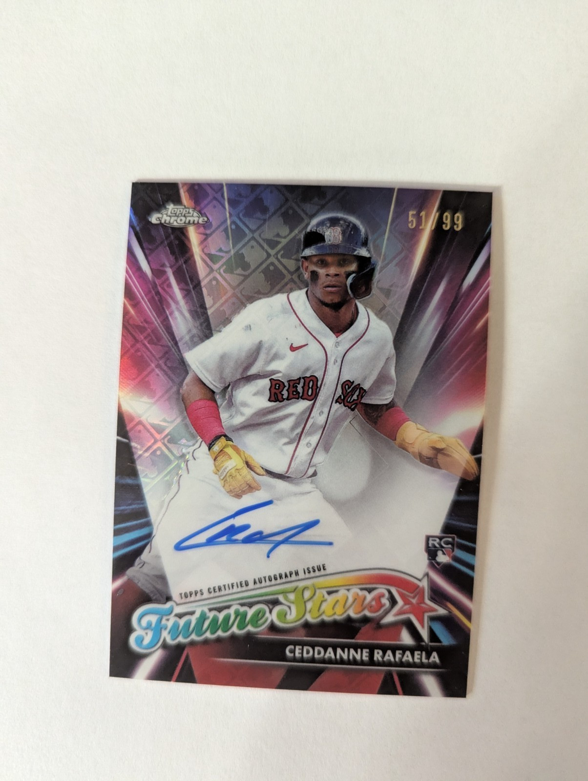 2024 Topps Chrome Logofractor #FSA-CR Ceddanne Rafaela Future Stars Auto #/99