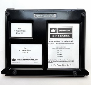 Premier 4-in-1 Enlarging Easel accepts four paper sizes from 2½"x 3½" to 8"x10"