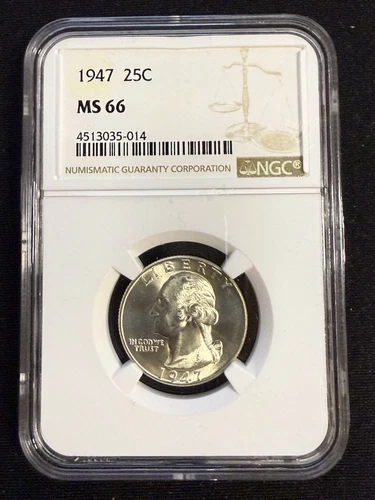 1947 Washington Quarter NGC MS66 - B49351