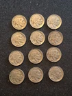 12 Beautiful High VF + 1938 D Buffalo Nickels.  Look At Those Horns!!