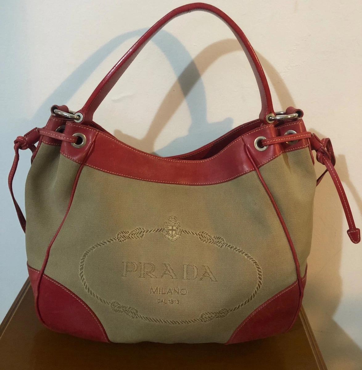 Prada Canapa Logo Shoulder Bag