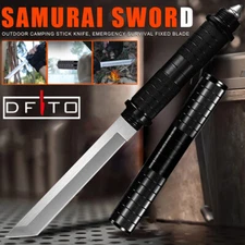11'' Pipe Knife Tactical Survival Hunting EDC Flinter Glass Breaker Fixed Blade
