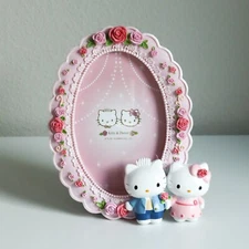 Vintage Sanrio Hello Kitty Dear Daniel Wedding Rose Photo Frame 9'Hx6.5"W