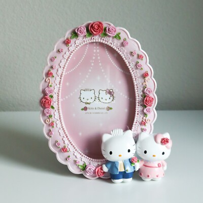 Vintage Sanrio Hello Kitty Dear Daniel Wedding Rose Photo Frame 9'Hx6.5''W