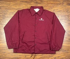 vintage stauffer seeds k brand jacket USA MADE snap large maroon /4