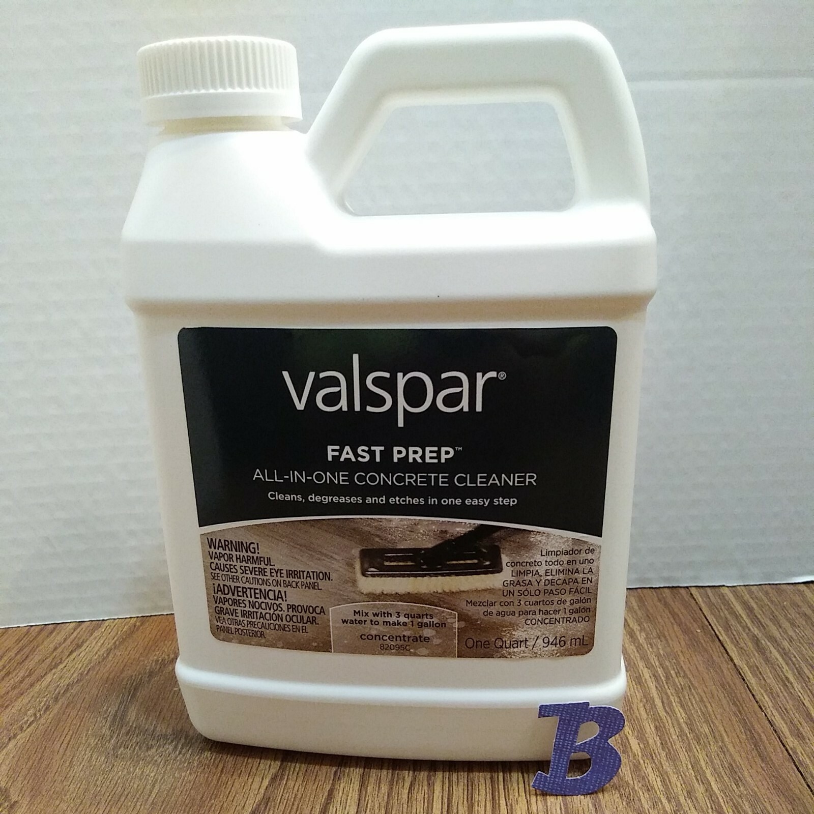 Valspar 82095C Fast Prep AllInOne Concrete Cleaner,1 QuartNEWRARE
