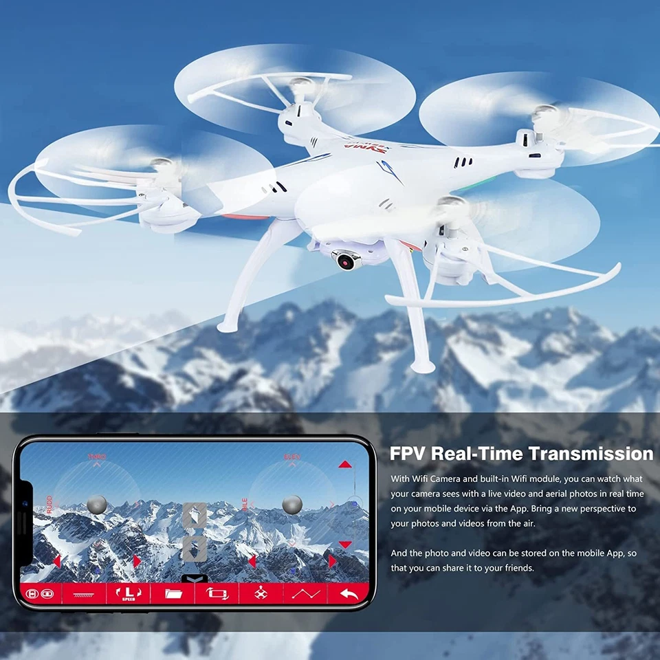 Syma X5SW-V3 HD 720P Drone FPV Drone with One Key 360° Roll Gift Toys For Kids - Image 2 of 4