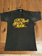 Vintage Area Code 618 Tshirt Size Medium Made In USA Single Stitch *Stains*