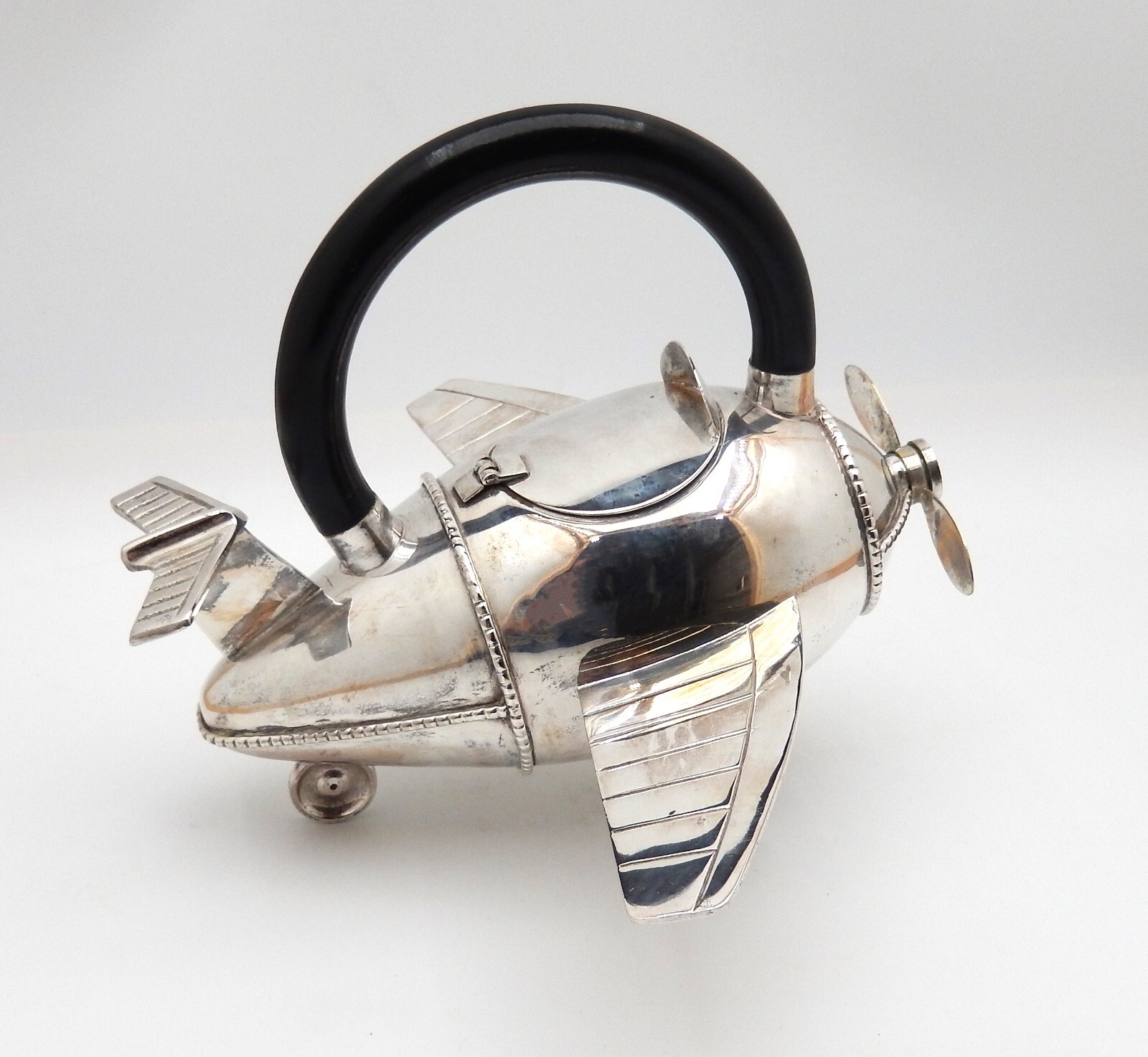 Silver Plate Airplane Teapot Pottery Barn eBay