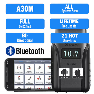 XTOOL A30M Profi KFZ OBD2 Diagnosegerät BT Scanner Alle Autofunktion Kostenlos