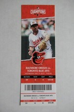 BALTIMORE ORIOLES VS TORONTO BLUE JAYS 5/13/2015 FULL TICKET ~ REY NAVARRO HR