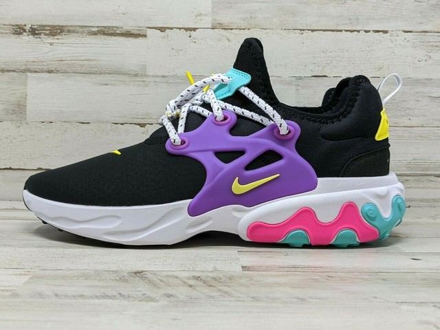 nike react presto black dynamic yellow