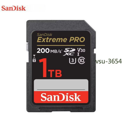 SanDisk Extreme Pro 64 128 256 512GB 1TB SD Card 200MB/s V30 for 4/8K Mirrorless