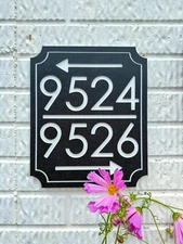 Arrow Address Sign House Number with Arrow House Number with Arrow Sign 10 x 12