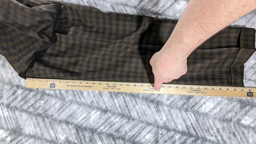 Jos A Bank Gingham Check Brown Gray Flannel Pleated Cuffed Dress Pants 31 X 31 - Picture 5 of 11