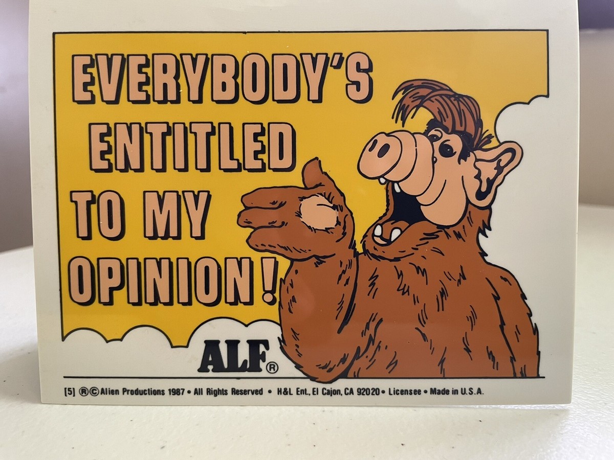 Vintage 1987 ALF Alien Productions Table Tent Funny Display