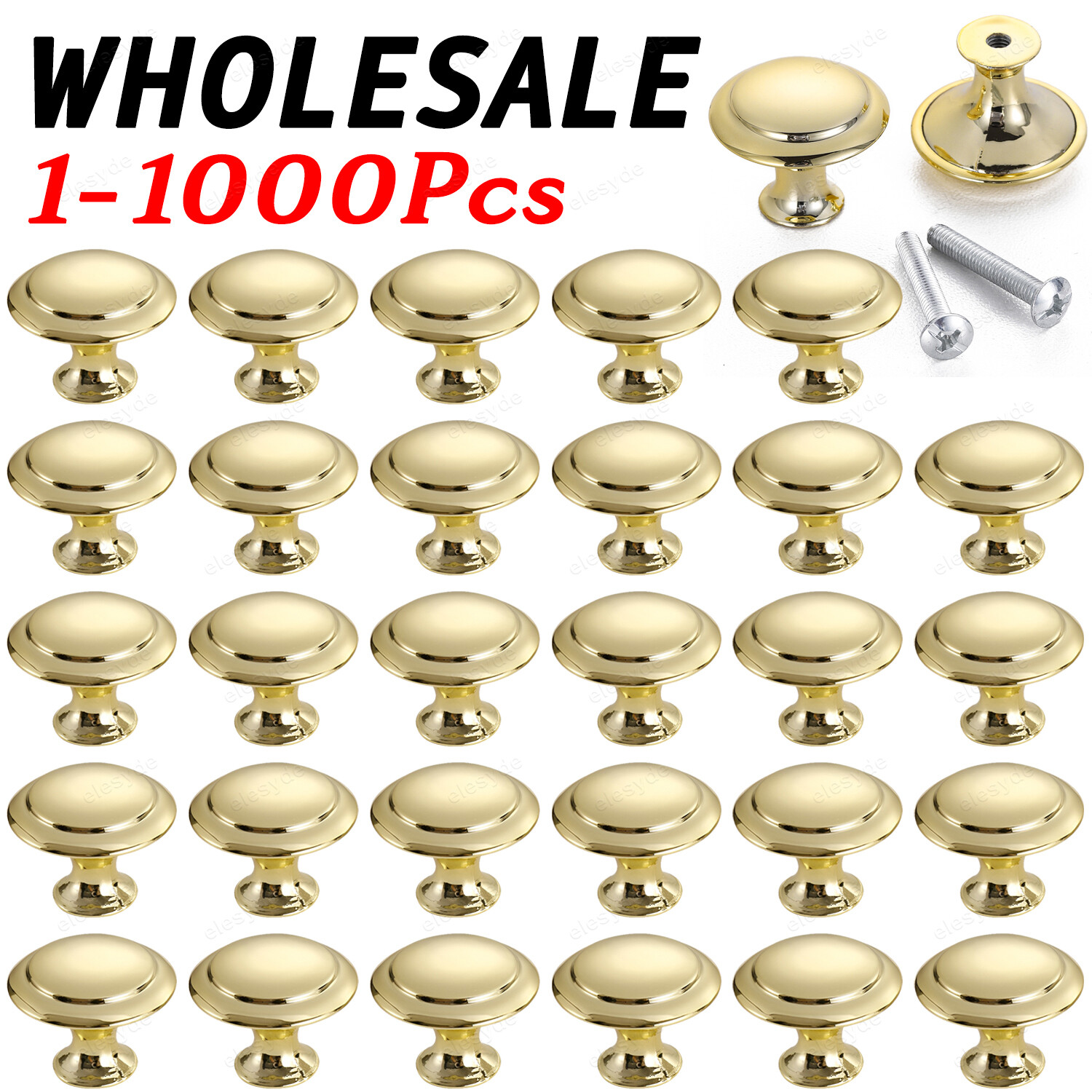 Wholesale Golden Cabinet Knobs Drawer Pulls Door Handles Kitchen Hardware Set