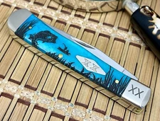 Case XX USA Caribbean Bone BASS Fishing 1/500 AAA+++ Diamond Trapper Knife