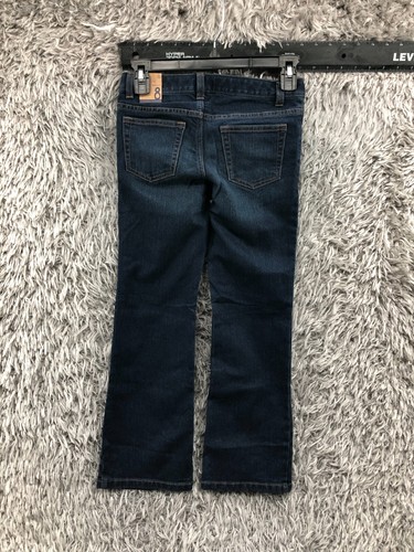 Lands' End Bootcut Jeans Size 8 Girls Dark Wash Blue Adjustable Waist - Picture 6 of 13