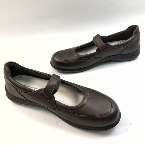 Aravon Farrah Sz 8.5 AA Brown/Bronze Mary Janes Adjustable Walking Comfort NWOB - Picture 3 of 9