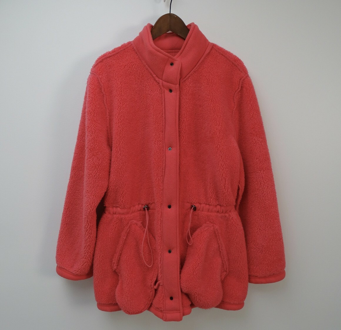 Pink Fleece Jacket Drawstring Waist Basic Edition… - image 4