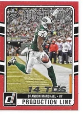 2016 Donruss Football Production Line Touchdowns Brandon Marshall Jets