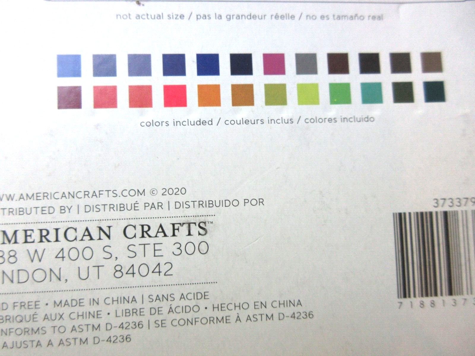 AMERICAN CRAFTS 24 PIECE BRUSH MARKER VALUE PACK 0.31 in. TIP WATER BASED NWT